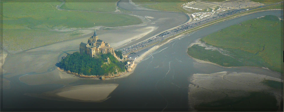 Vue aérienne de la Baie du Mont Saint Michel